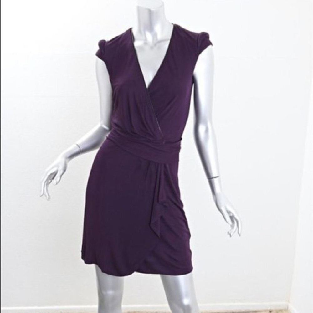 Gucci  Purple Zipper cap sleeve sheath mini dress